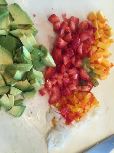 Ahi Strawberry Mango Salad Happiness